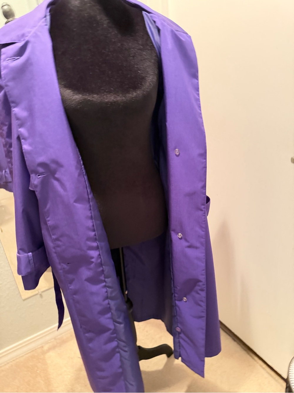 Purple Trench Coat - Classic Women's Trench - Picture 6 of 11